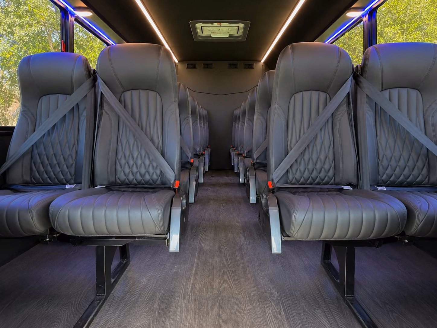 15 passenger minibus interior